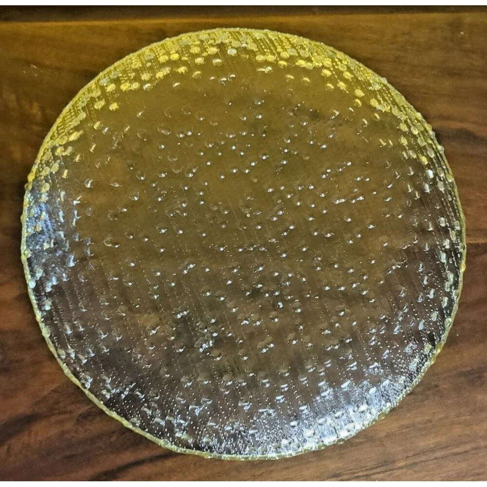 Artistic Accents Clear Bubble Glass Platter – 12.75